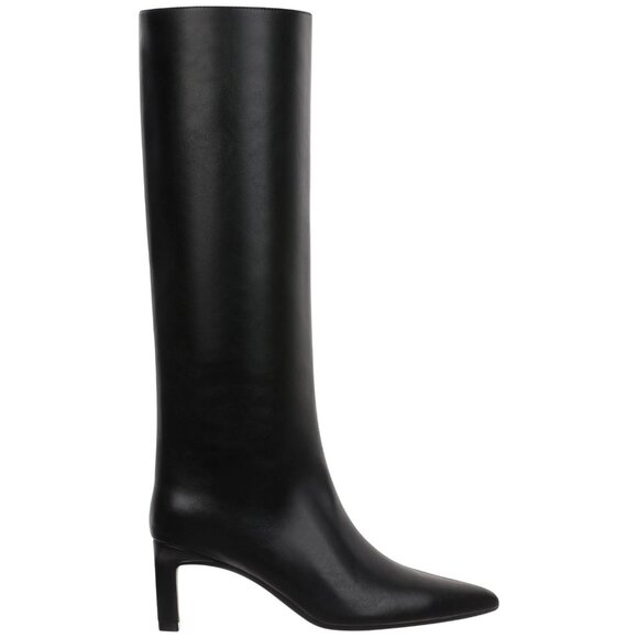 NWT On 34th Womens Rachelle Stovepipe Boots 10019723900 Black Smooth 5M - Picture 2 of 13